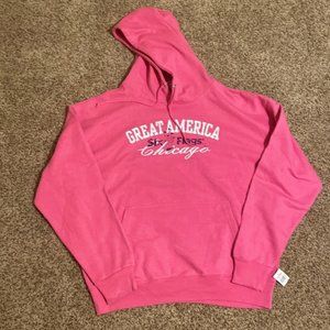 Pink Six Flags Oversized Hoodie